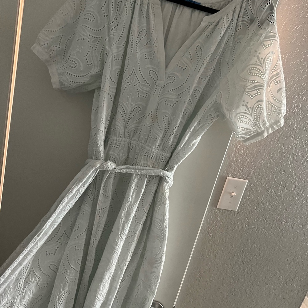 J. McLaughlin White Eyelet Dress